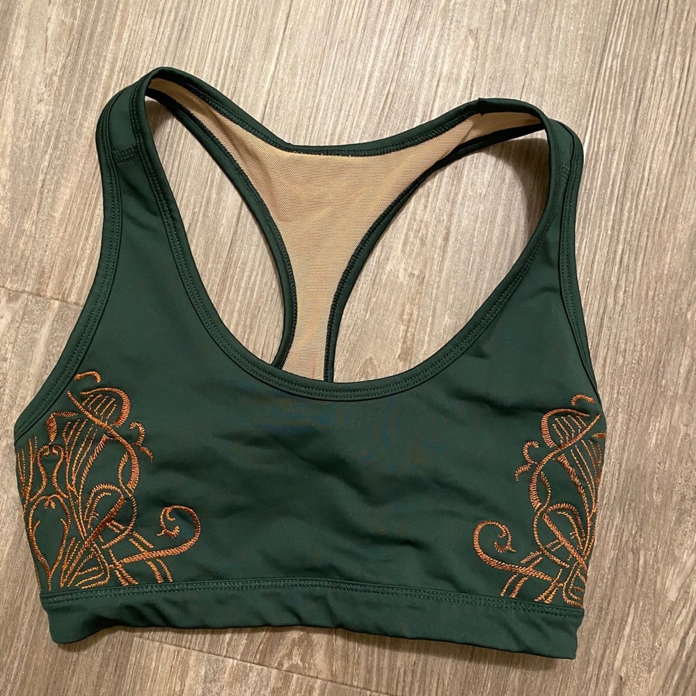 Urban outfitters dark green sports bra